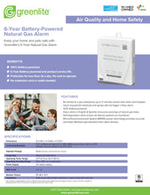 Load image into Gallery viewer, 6-Year Battery-Powered Natural Gas Alarm