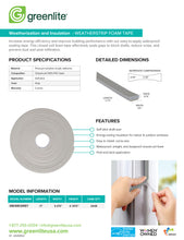 Load image into Gallery viewer, Weatherstrip Foam Tape Self-Adhesive Draft Seal