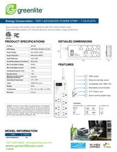Load image into Gallery viewer, Tier 1 Advanced Power Strip - 7 Outlet - NEW MODEL
