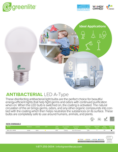 60W Eq. A19 Antibacterial 1-Pack